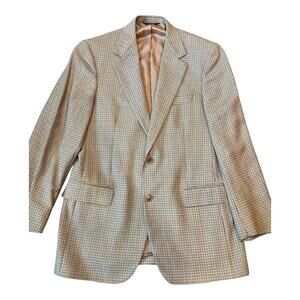 Brooks Brothers Made in Italy Houndstooth Tweed Wool 2Btn Blazer Jacket Sz. 39R‎